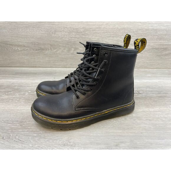 Dr. Martens Air Wair Zavala J Womens Boot Combat Leather Shoes US 4 Black - Picture 3 of 9